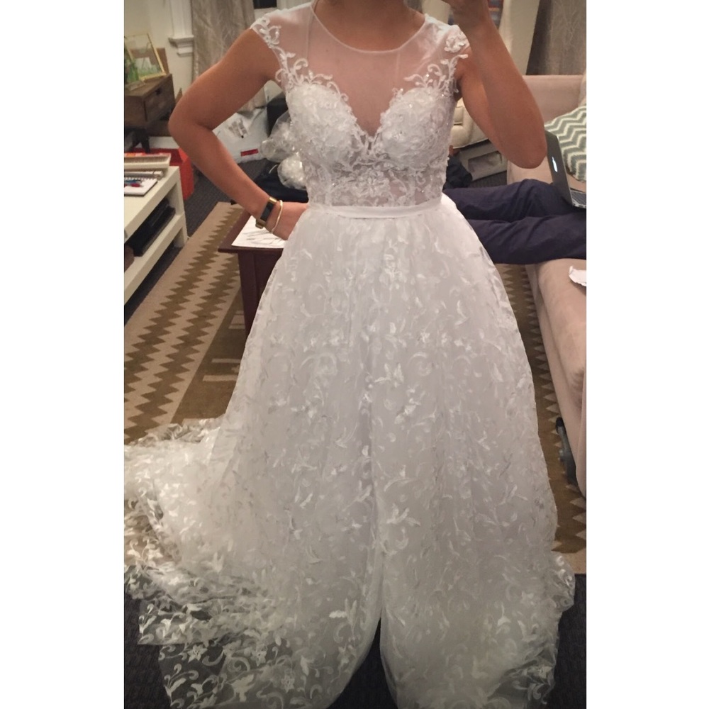 White wedding or prom dress